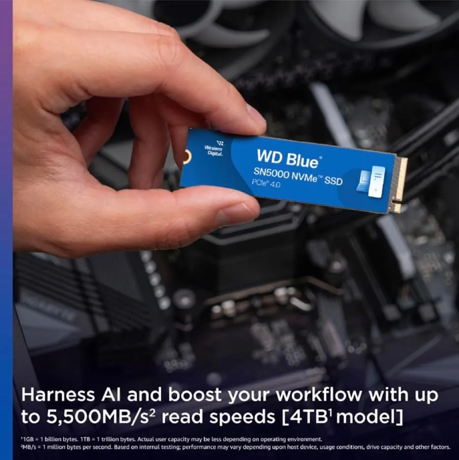 Western Digital WD Blue NVMe M.2 2280 PCIe Gen4 Internal SSD