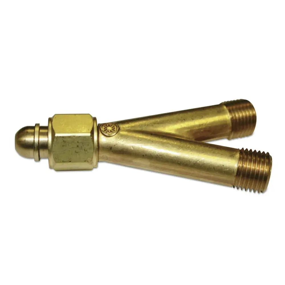 Western Enterprises 101 Y Connections, 200 PSIG, Brass, Oxygen, 9/16" - 18 (M), Female/Male Connection, 0.5 Length