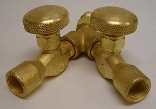Western Enterprises 411 Valved "Y" Connections, 200 PSIG, Brass, RH, 5/8" - 18, Male/female Connection, 0.5 Length