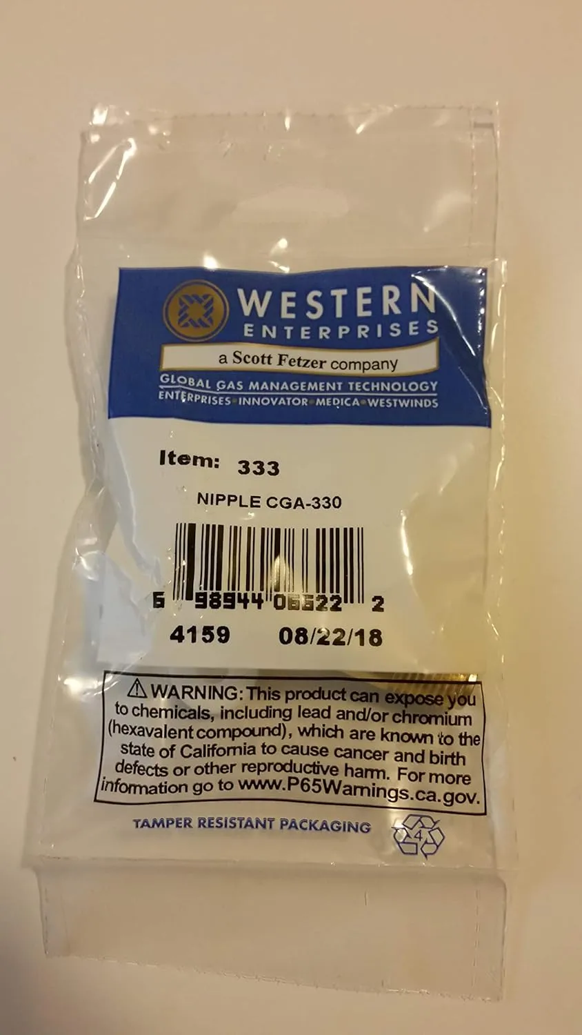Western Enterprises#SS-333, SS CYL Inlet Nipple (SS-CO-3)