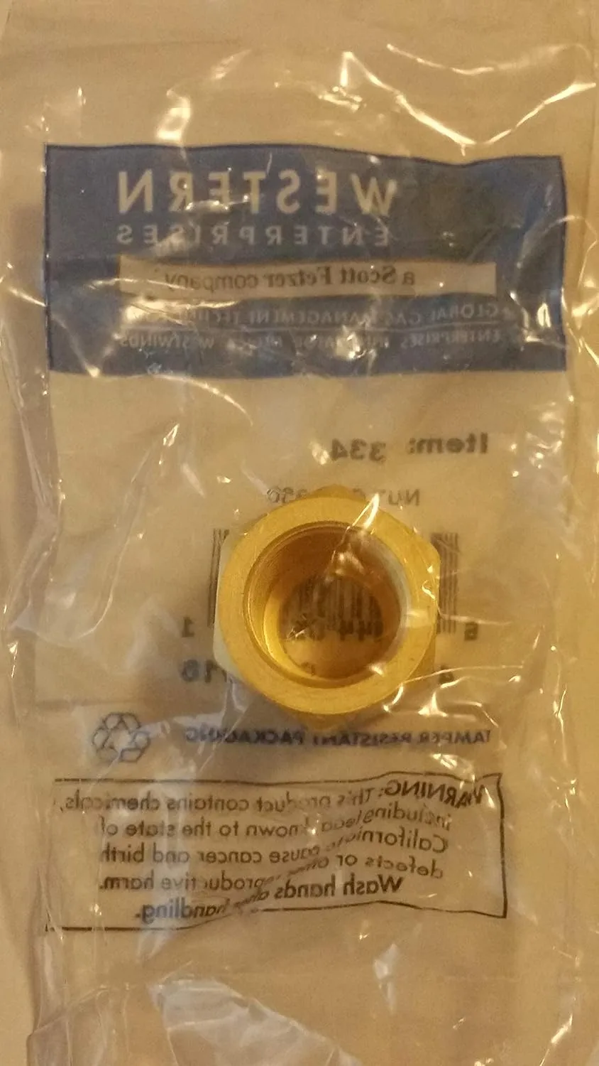 Western Enterprises#SS-334, PKGD: CGA 330 Hex Nut/SS
