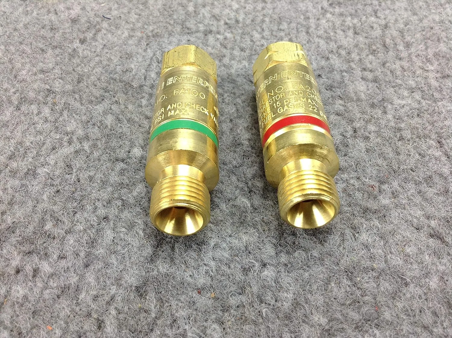 Western Enterprises FA-10 Flashback Arrestor Sets, Oxygen/Fuel Gas, Torch