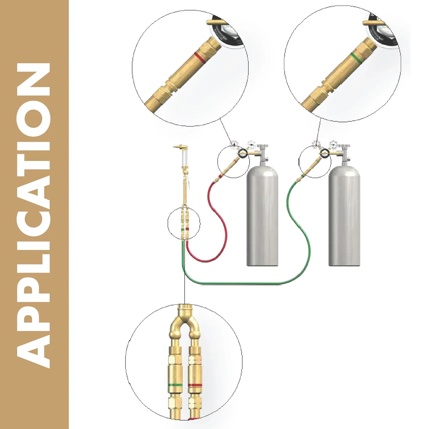 Western Enterprises FA-30 Flashback Arrestor Sets, Oxygen/Fuel Gas, Regulator Adaptor