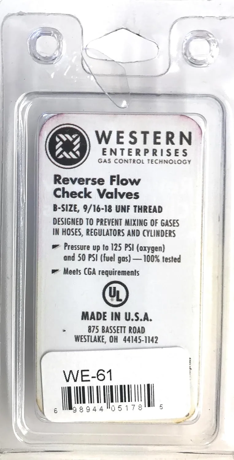 WESTERN ENTERPRISES, WE-61, REGULATOR ADAPTOR CHECKVALVE SET