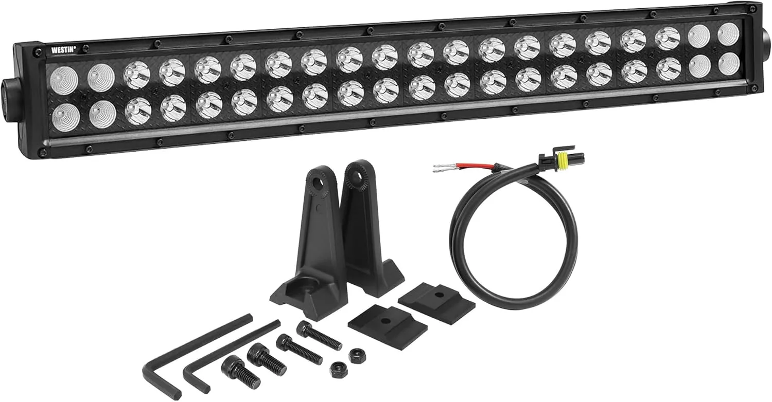 Westin 09-12212-40C B-Force Black Face 20 inch Double Row LED Light Bar with Combo Beam