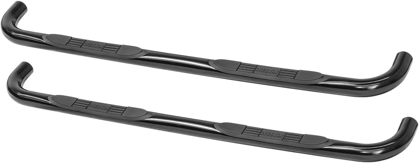 Westin 23-3935 E-Series 3 Round Nerf Bars fits 2015-2025 F-150 2017-2025 F-250 F-350 F-450 F-550 SuperCab Black Pair