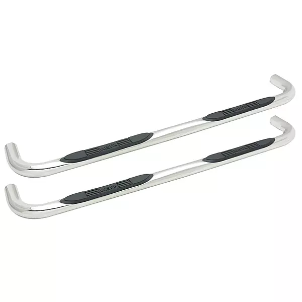 Westin 23-3550 E-Series 3 Round Nerf Bars fits 2009-2018 Ram 1500 2019-2024 Ram 1500 Classic Quad Cab Polished Pair