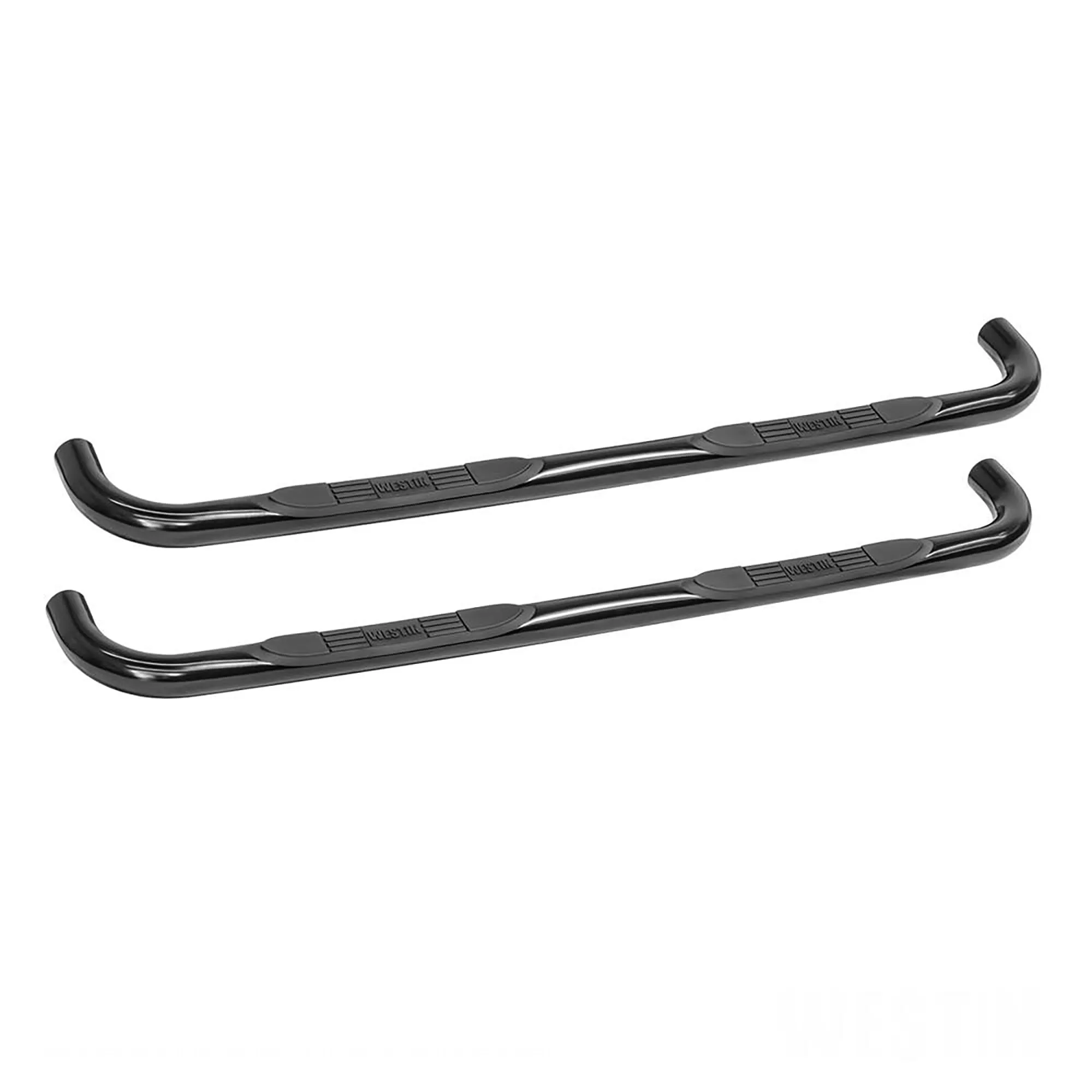 Westin 23-3935 E-Series 3 Round Nerf Bars fits 2015-2025 F-150 2017-2025 F-250 F-350 F-450 F-550 SuperCab Black Pair
