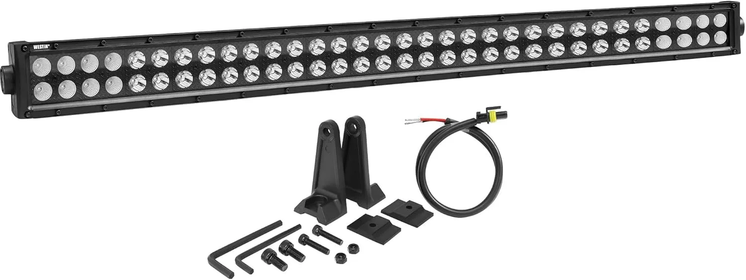Westin 09-12212-60C B-Force Black Face 30 inch Double Row LED Light Bar with Combo Beam