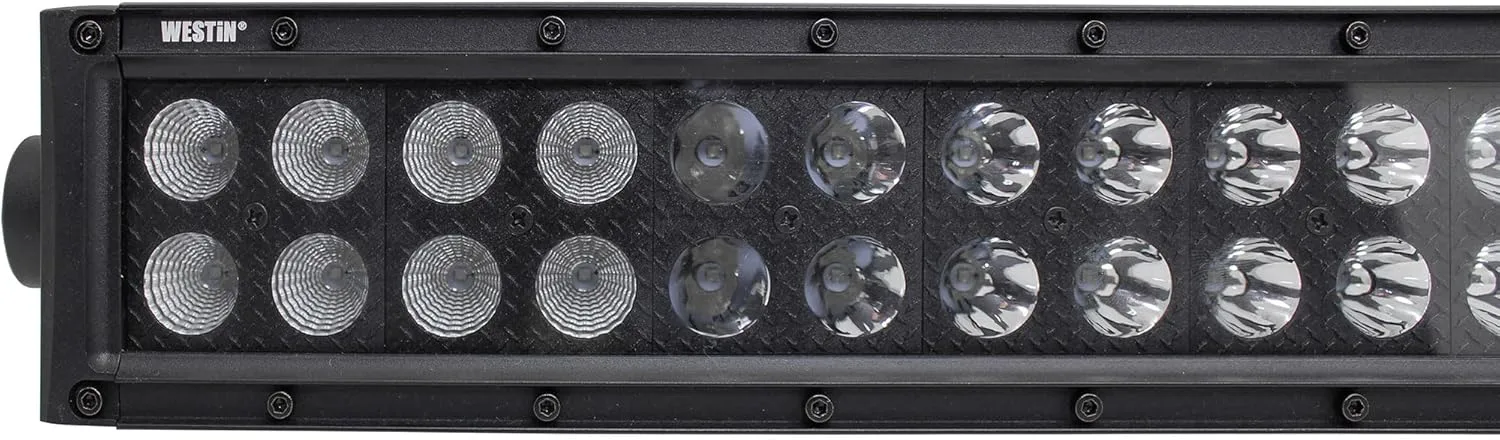 Westin 09-12212-60C B-Force Black Face 30 inch Double Row LED Light Bar with Combo Beam