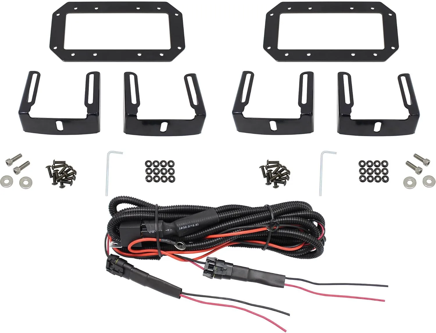 Westin 57-0025 HDX Flush Mount B-FORCE LED Light Kit Includes 6 inch LED Lights (set of 2) with wiring harness