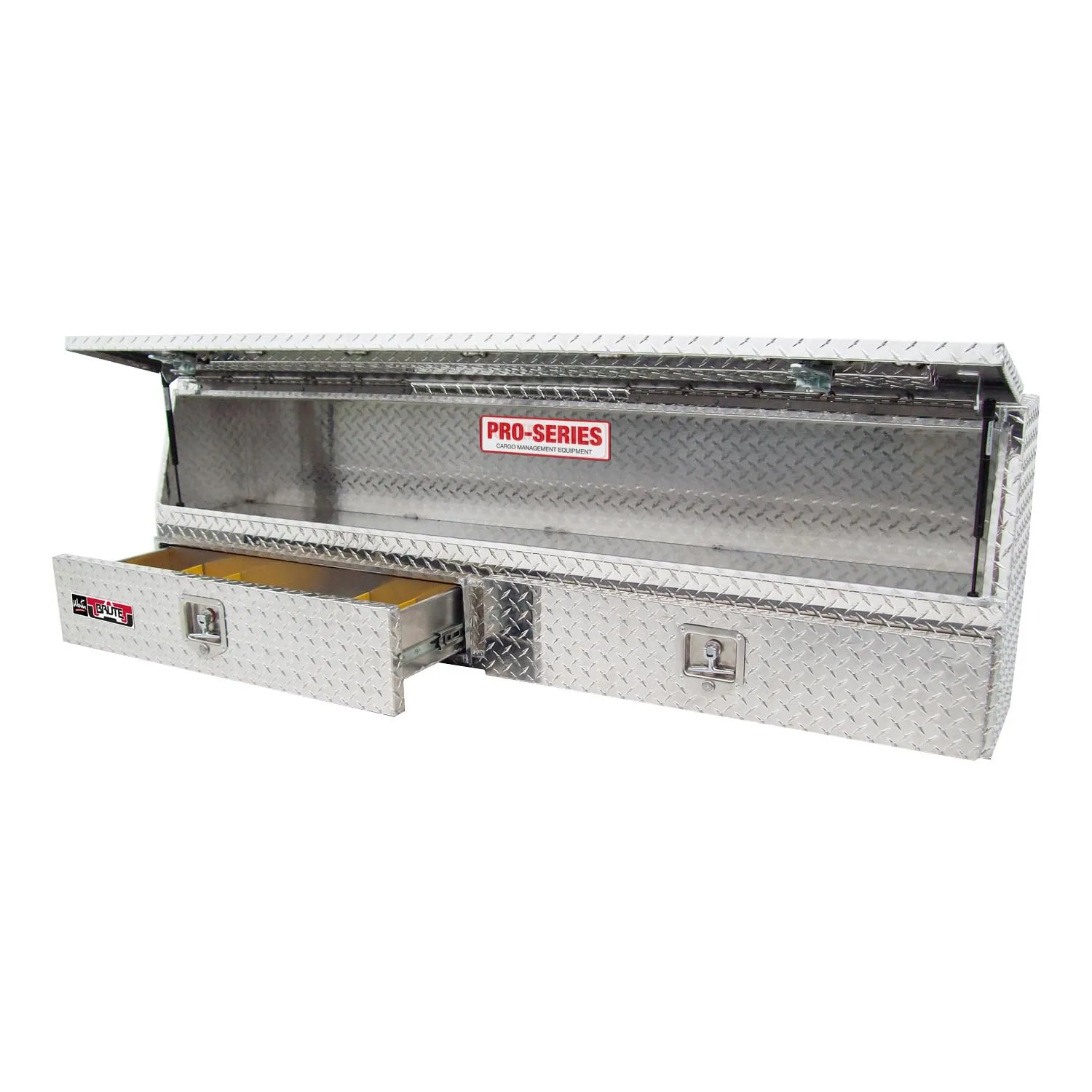 Brute 80-TBS200-88D-BD Pro Series 88" Contractor TopSider Polished Aluminum Tool Box with Doors & Drawers