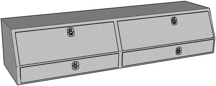 Brute 80-TBS200-88D-BD Pro Series 88" Contractor TopSider Polished Aluminum Tool Box with Doors & Drawers