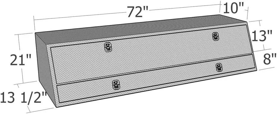 Brute 80-TBS200-72 Pro Series 72" Contractor TopSider Polished Aluminum Tool Box with Doors