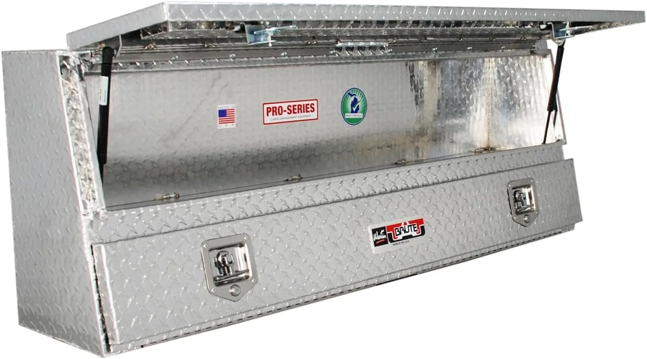 Brute 80-TBS200-72 Pro Series 72" Contractor TopSider Polished Aluminum Tool Box with Doors