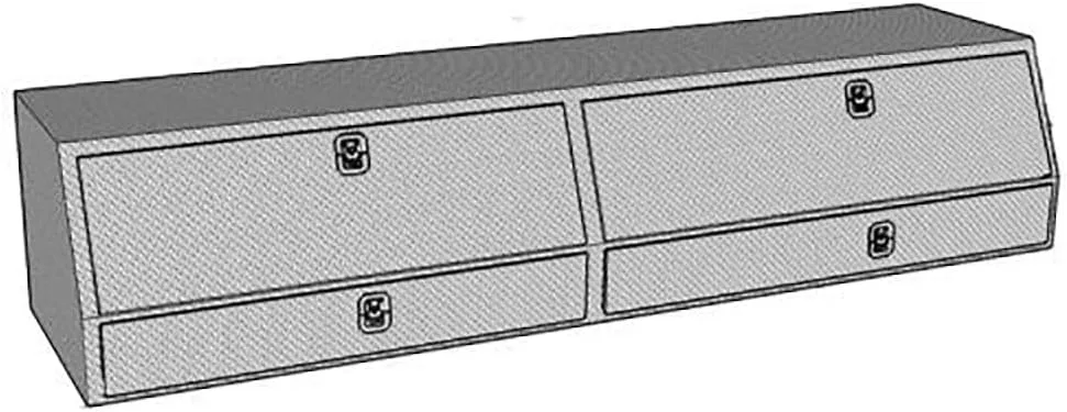Brute 80-TBS200-90D-BD Pro Series 90 Inch Contractor TopSider Polished Aluminum Tool Box with Doors & Drawers