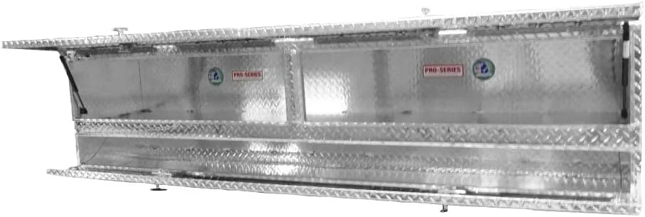 Brute 80-TB400-96D Pro Series 96" High Capacity Stake Bed Contractor Polished Aluminum Tool Box with Doors