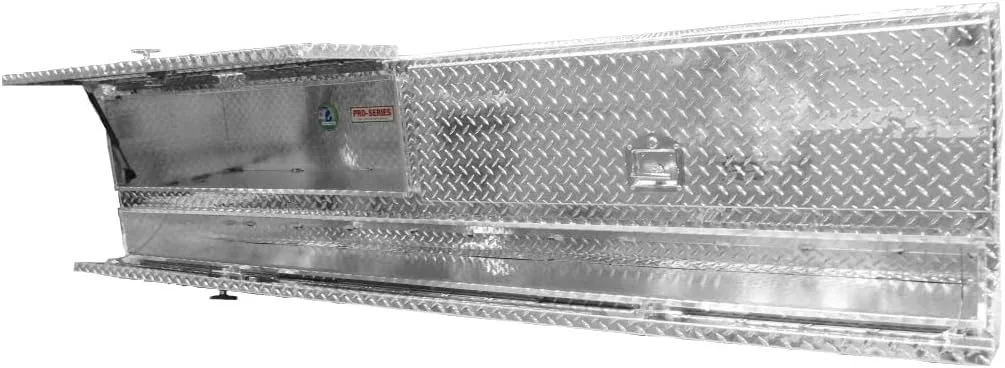 Brute 80-TB400-96D Pro Series 96" High Capacity Stake Bed Contractor Polished Aluminum Tool Box with Doors