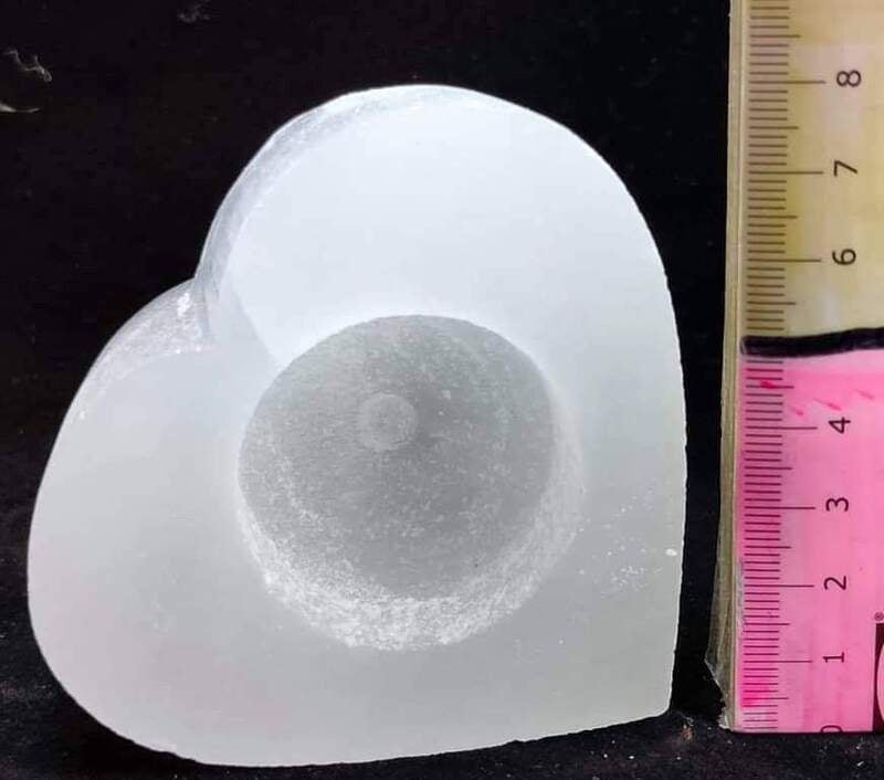 Selenite Heart Candleholder Selenite Heart Candleholder