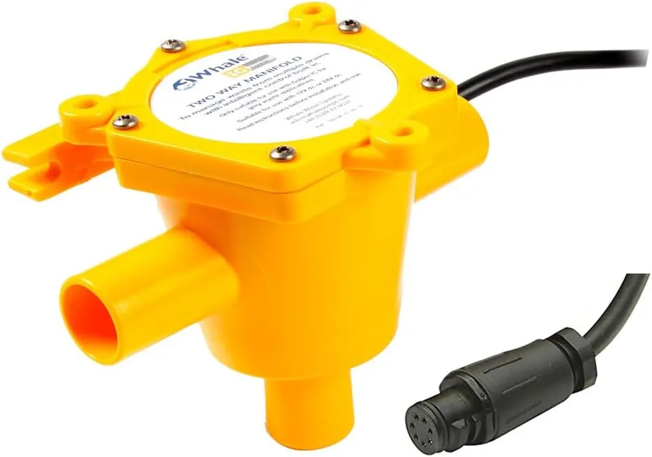 Whale 2-Way Waste Manifold 6' Cable 3/4" Ports