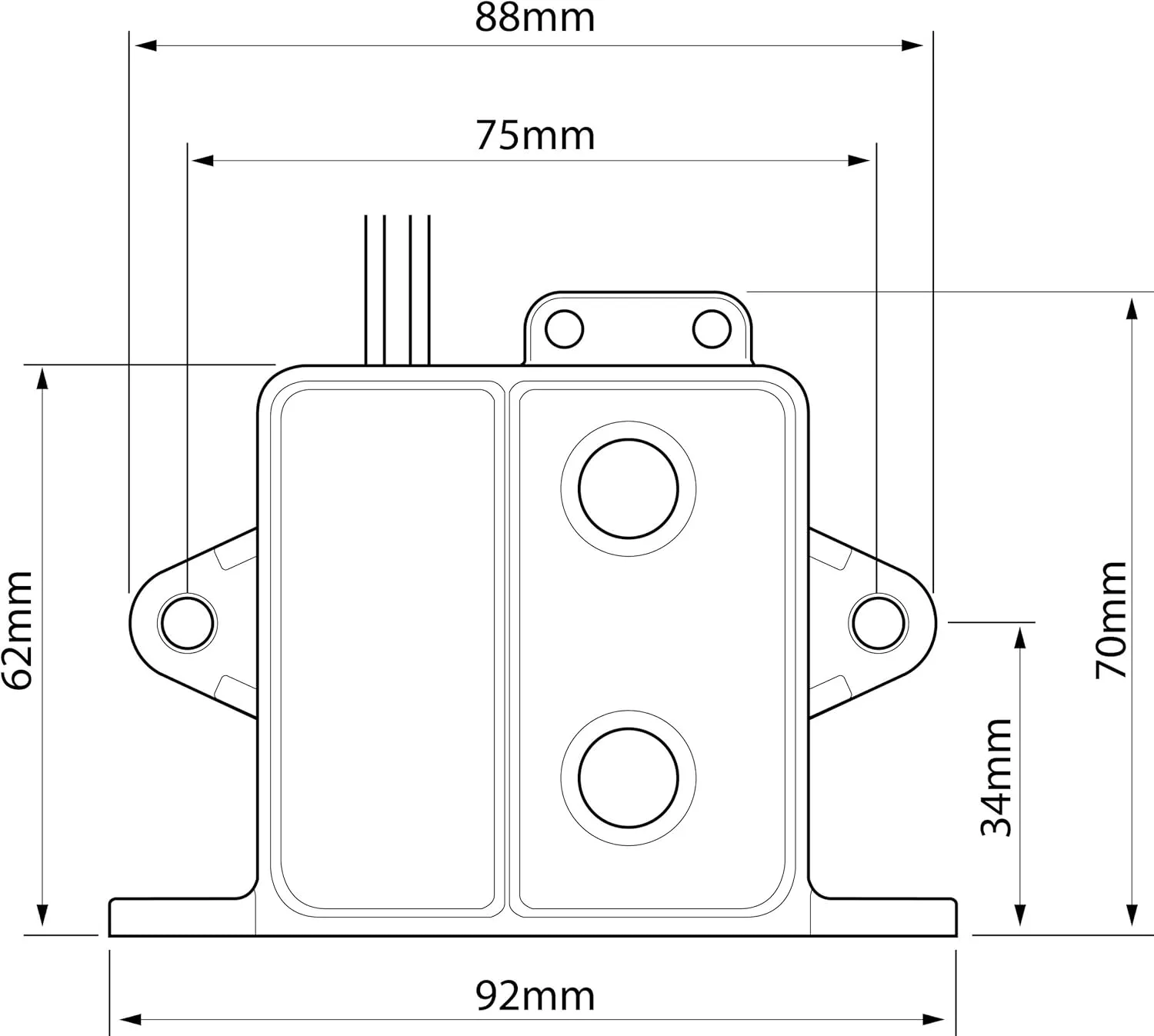 BE9003 Electric Field Sensor Switch, 12V or 24V, Suitable for Up to 20 Amps,Black