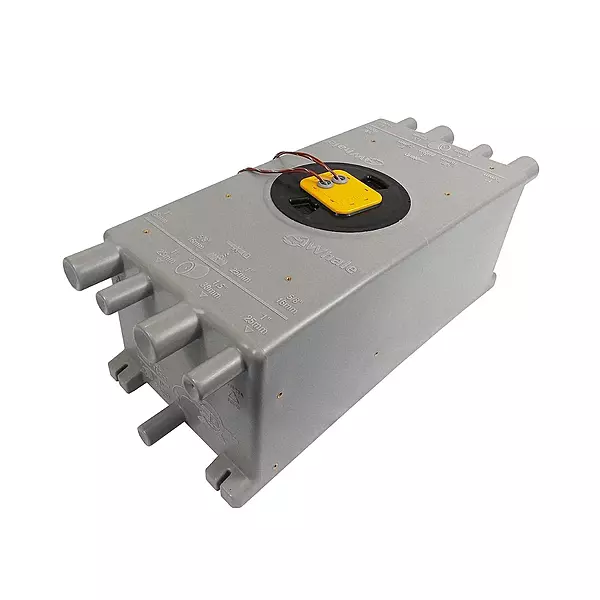 Whale GT0810B Gray Waste Tank, 2.1-Gal. (8 Liters) Capacity, Sealed Electronics, 1 Sensor, Works with 12V or 24V Pump