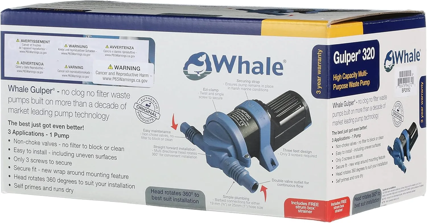 WHALE Gulper 320 High Capacity Waste/Bilge Pump
