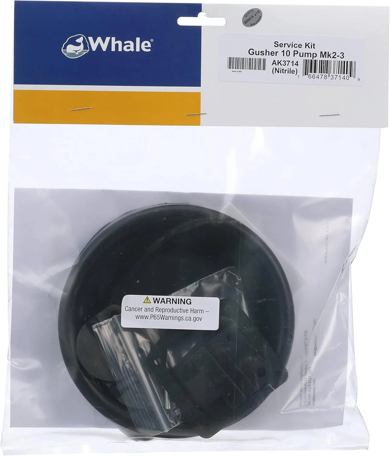 Whale Gusher 10 Manual Pump Service Kit - Replacement Parts - Neoprene/Nitrile