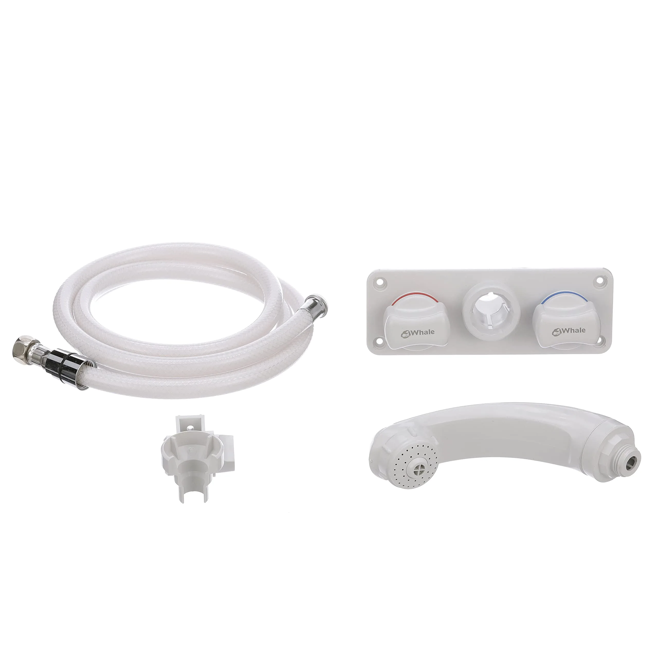 RT2498 Elegance Combination Faucet/Shower, Pull-Out Handheld Mixer Unit, Hot and Cold Water, 5.5-Foot Hose, White ABS