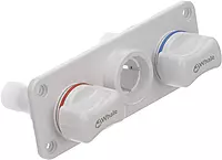 RT2498 Elegance Combination Faucet/Shower, Pull-Out Handheld Mixer Unit, Hot and Cold Water, 5.5-Foot Hose, White ABS