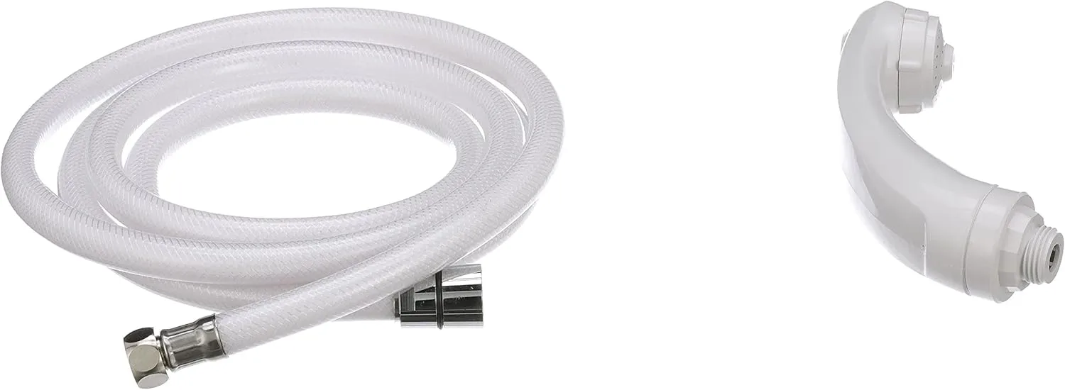 RT2658 Swim ‘n’ Rinse Transom Shower, Hot and Cold Water, Lockable Hinged Cover, White ABS Housing, 7-Foot Hose