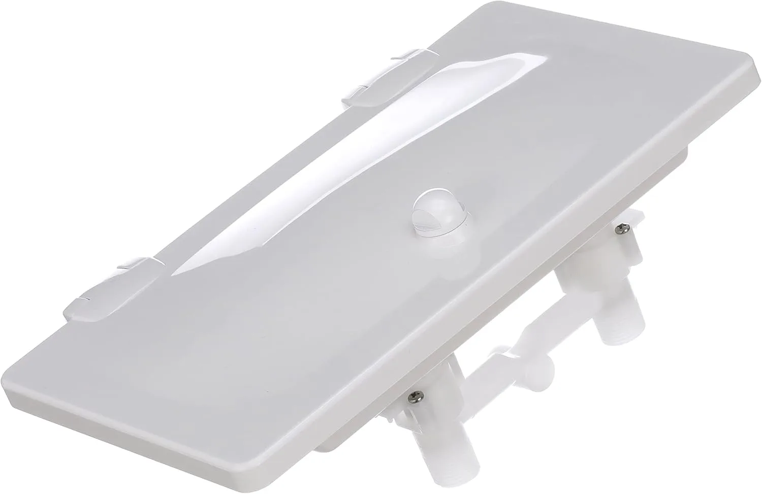RT2658 Swim ‘n’ Rinse Transom Shower, Hot and Cold Water, Lockable Hinged Cover, White ABS Housing, 7-Foot Hose