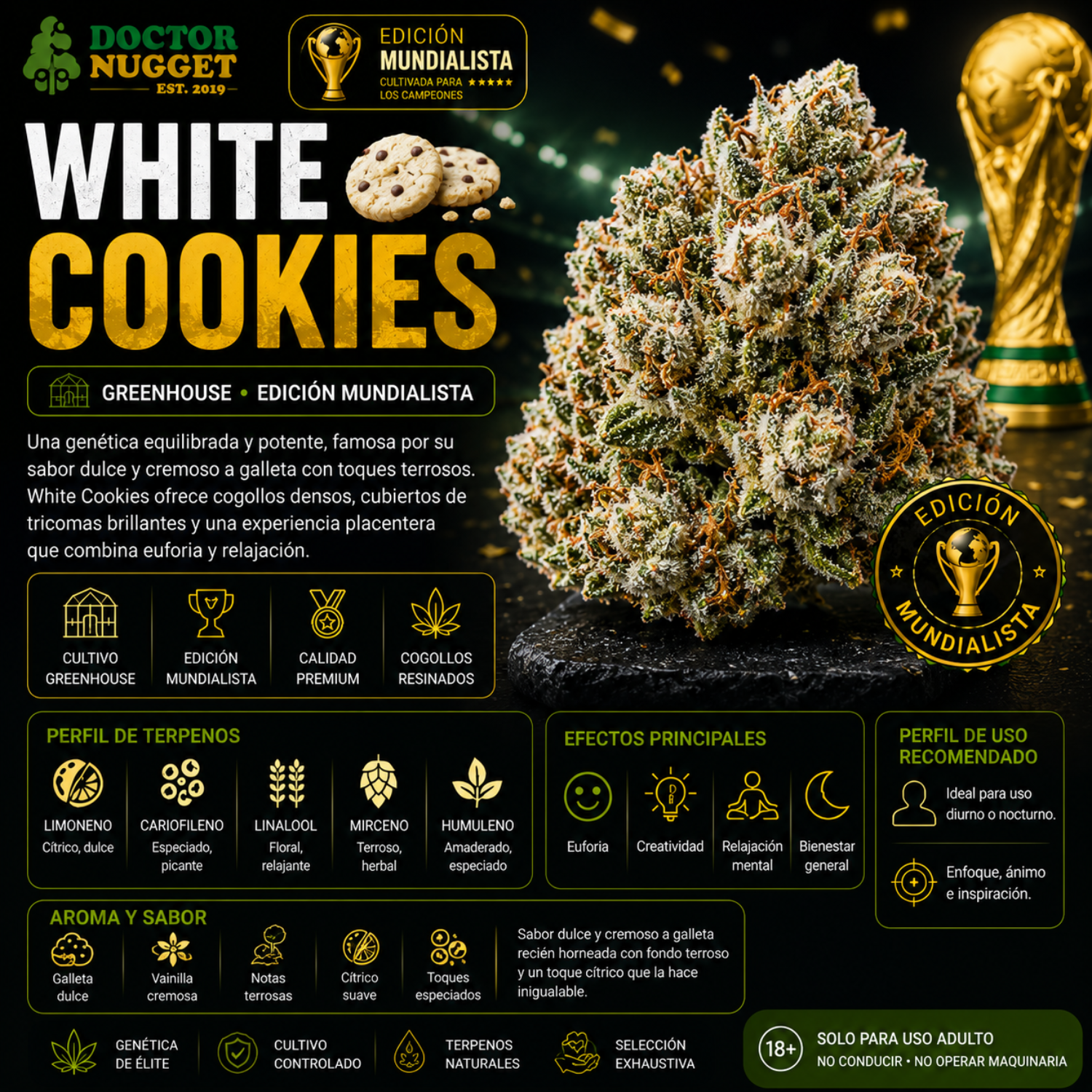 Dr. Nugget White Cookies THC Flor