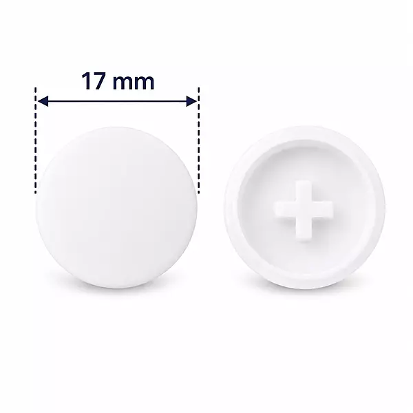PVC Minifix Caps | White | Pack of 10