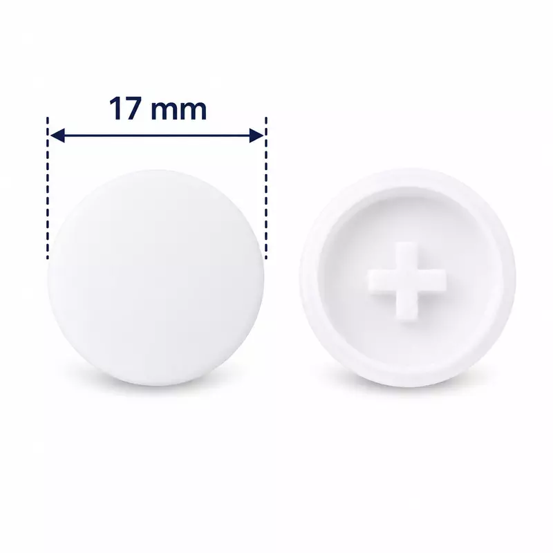 PVC Minifix Caps | White | Pack of 10