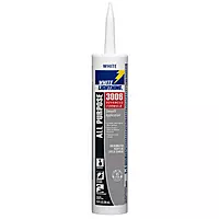 White Lightning WL30060 3006 Siliconized Acrylic Latex All Purpose Caulk, 10 oz Cartridge, White
