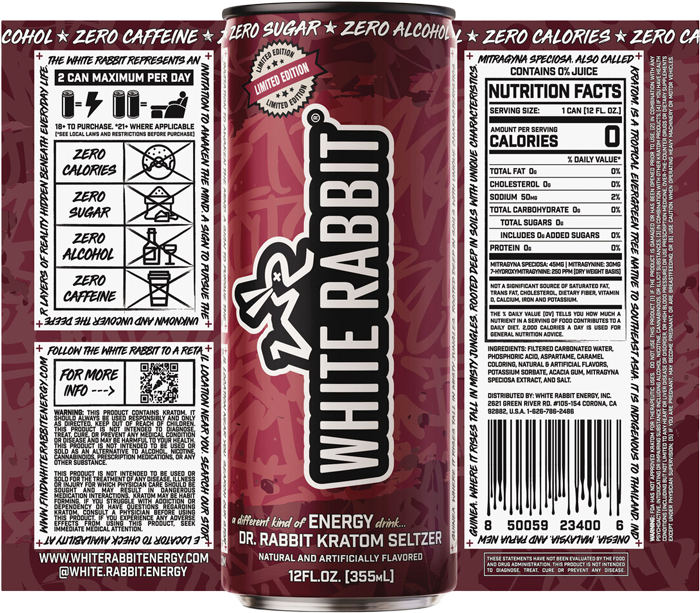*White Rabbit Dr. Rabbit Kratom Seltzer *White Rabbit Dr. Rabbit Kratom Seltzer