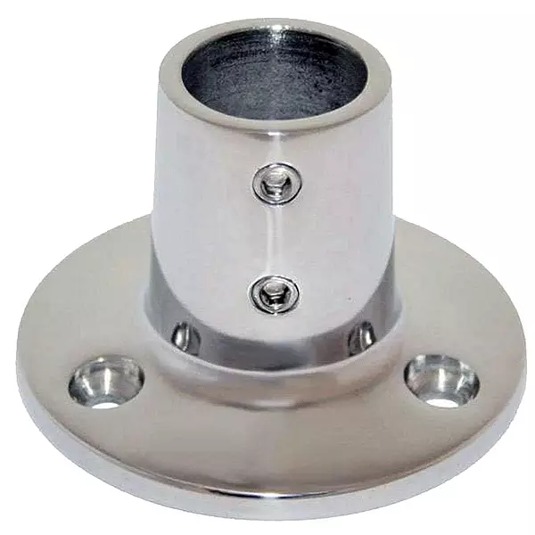 Whitecap 1" O.D. 90° Round Base SS Rail Fitting