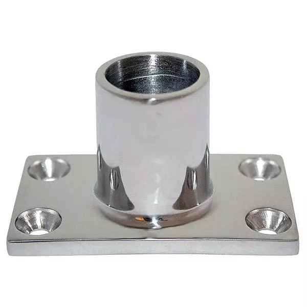 Whitecap 316 Stainless Steel 90° Rectangular Base Rail Fitting - 1" (6141C)