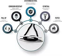 Whitecap Pull Up Stainless Steel Cleat - 6"