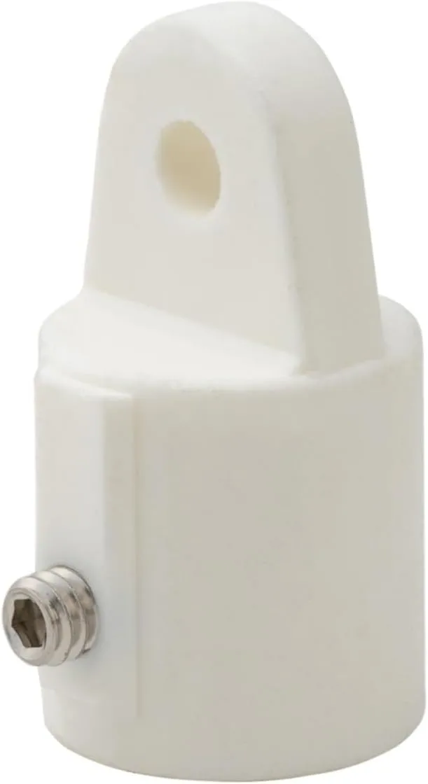 Whitecap 3416WP Nylon 3/4" Inside Eye Top Fitting with Set Screw - White, Pair