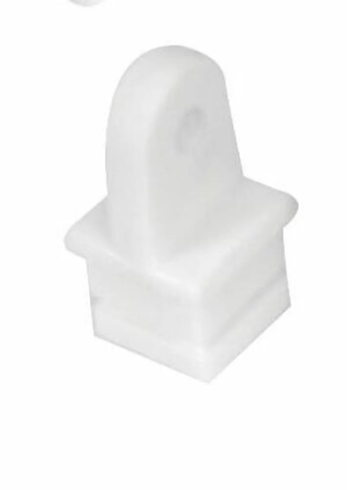 WHITECAP IND Whitecap 3516WP Nylon 1" Square Inside Eye End - White, Pair
