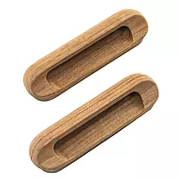 Whitecap 60124-A Teak Oblong Drawer Pull 4-1/16" - 2-Pack
