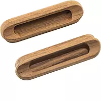 Whitecap 60124-A Teak Oblong Drawer Pull 4-1/16" - 2-Pack