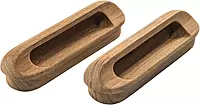 Whitecap 60124-A Teak Oblong Drawer Pull 4-1/16" - 2-Pack