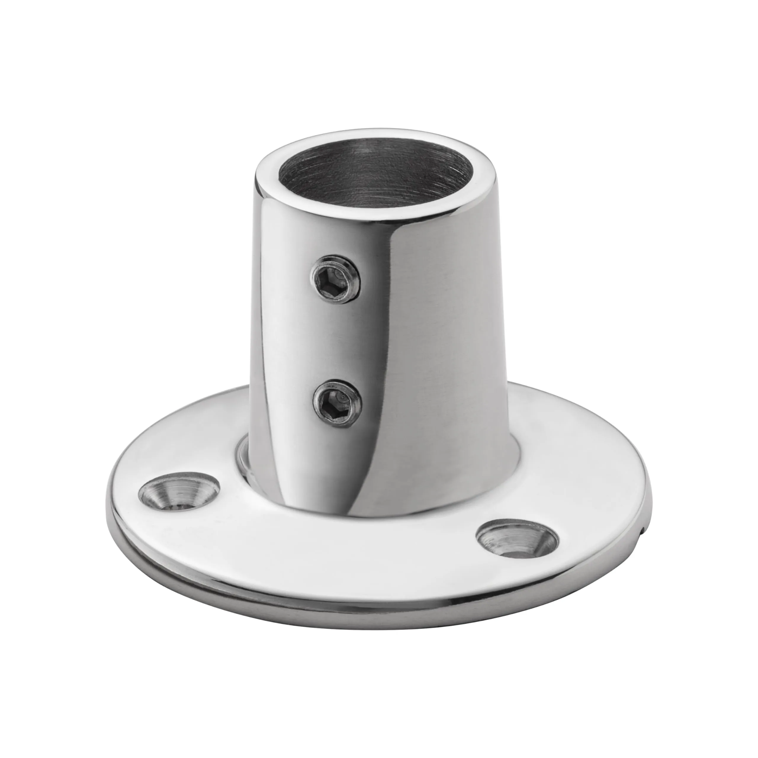 Whitecap 6039C 90° Round Base Rail Fitting with Set Screw - 7/8" Tube x 2-1/2" Dia., 316 SS