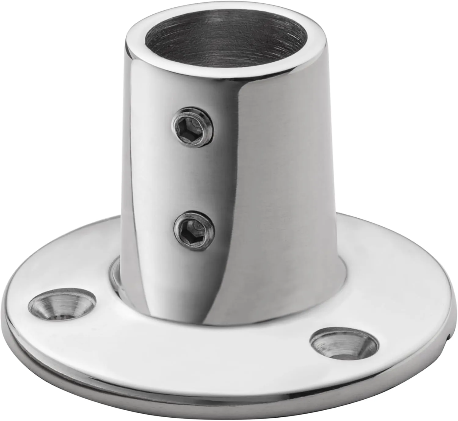 Whitecap 6039C 90° Round Base Rail Fitting with Set Screw - 7/8" Tube x 2-1/2" Dia., 316 SS