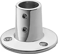 Whitecap 6039C 90° Round Base Rail Fitting with Set Screw - 7/8" Tube x 2-1/2" Dia., 316 SS