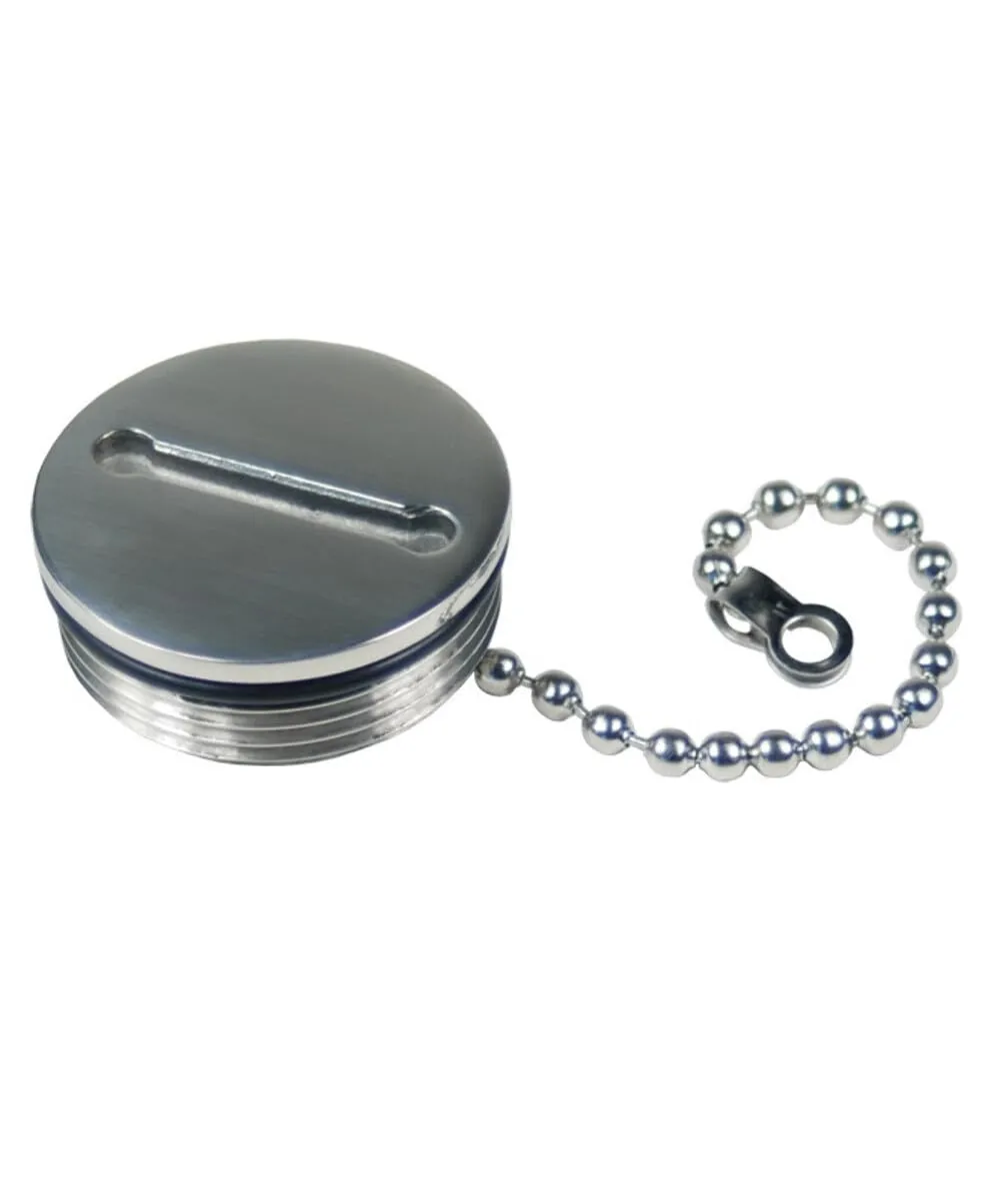 Whitecap Industries Replacement Cap and Chain-Deck Fill Replacement for Stainless Steel, 1.5-Inch