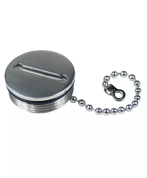 Whitecap Industries Replacement Cap and Chain-Deck Fill Replacement for Stainless Steel, 1.5-Inch